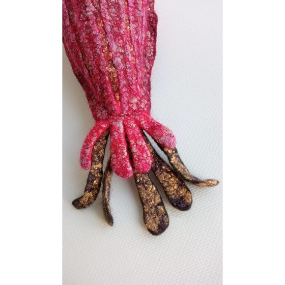 Unique OOAK Toy Alien Orange Snail SemiLy Lapatamelly Galaxy Handmade Silk Wool - Picture 5 of 15